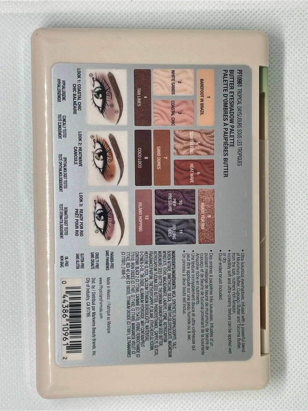 Physicians Formula Butter 12 Pan Eyeshadow Palette Tropical Days Sealed 15.6g.